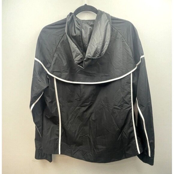 Nike Light Vented Zip Jacket Black Womens M Windbreaker With Zippered Pockets - Picture 4 of 16